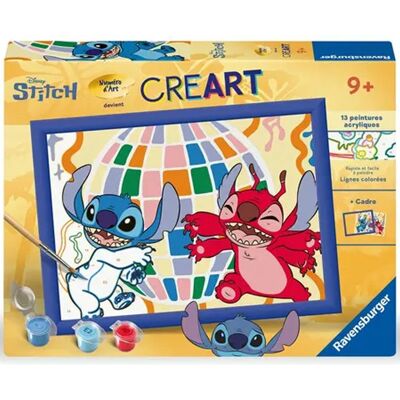 CreArt Kids 18x24cm Stitch & Leroy - Ravensburger - Publicité CreArt Kids 18x24cm Stitch & Leroy - Ravensburger - Publicité