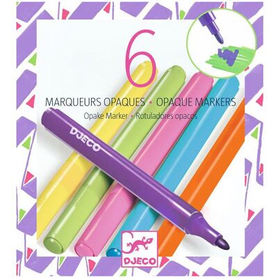 5 marqueurs opaques Années 80 - Djeco - Publicité 5 marqueurs opaques Années 80 - Djeco - Publicité