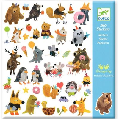 Pochette 160 Stickers Fluffy Friends - Djeco - Publicité Pochette 160 Stickers Fluffy Friends - Djeco - Publicité