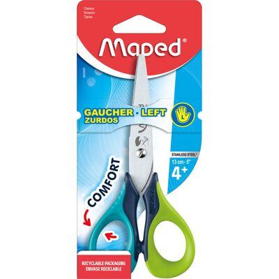 Ciseaux Sensoft bouts ronds 13,5 cm gaucher - Maped - Publicité Ciseaux Sensoft bouts ronds 13,5 cm gaucher - Maped - Publicité