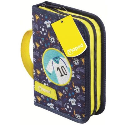 Trousse garnie 1 étage 31pcs fermeture éclair Foot - Maped - Publicité Trousse garnie 1 étage 31pcs fermeture éclair Foot - Maped - Publicité