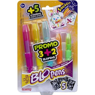 Lansay Blopens - Pack Bonus 3+2 feutres - Publicité Lansay Blopens - Pack Bonus 3+2 feutres - Publicité