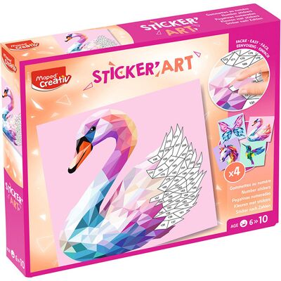 Sticker'Art Gommettes au numéro : Créatures Élégantes - Maped Creativ - Publicité Sticker'Art Gommettes au numéro : Créatures Élégantes - Maped Creativ - Publicité