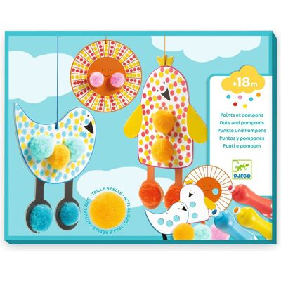 Coffret Des Points et des pompons Dans le ciel - Djeco - Publicité Coffret Des Points et des pompons Dans le ciel - Djeco - Publicité