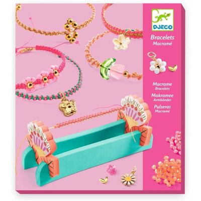 Bracelets macramé roses - Djeco - Publicité Bracelets macramé roses - Djeco - Publicité