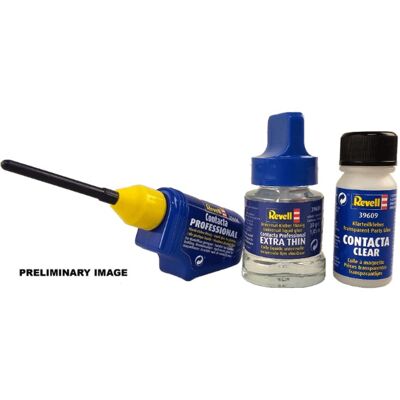 Set 3 Colles Contacta (Professional/Extra Thin/Clear) - Revell - Publicité Set 3 Colles Contacta (Professional/Extra Thin/Clear) - Revell - Publicité