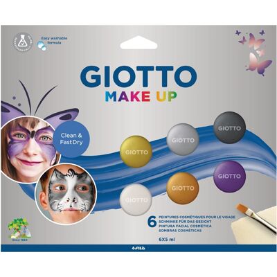 Set 6 x 5 ml FacePaint Giotto MakeUp Metallic - Publicité Set 6 x 5 ml FacePaint Giotto MakeUp Metallic - Publicité