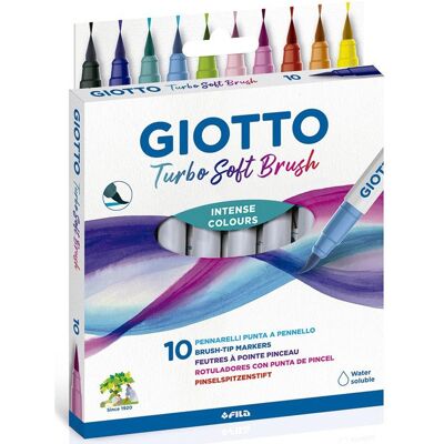 Etui 10 Turbo Soft Brush - Giotto - Publicité Etui 10 Turbo Soft Brush - Giotto - Publicité
