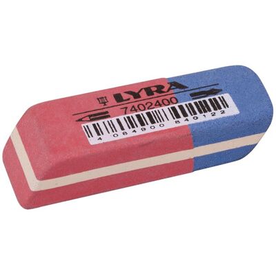 LYRA Gomme India Rouge / Bleu - Publicité LYRA Gomme India Rouge / Bleu - Publicité