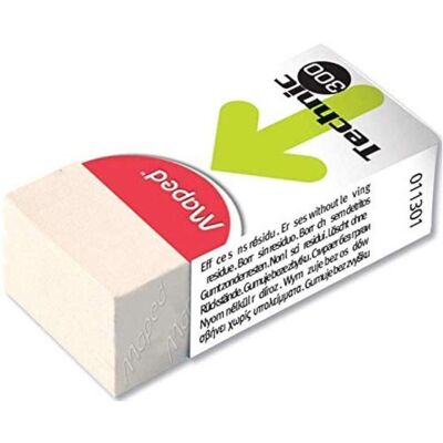 Gomme Technic 300 blanche - Maped - Publicité Gomme Technic 300 blanche - Maped - Publicité