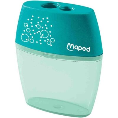 Taille-crayon Shaker 2 trous avec réservoir - Maped - Publicité Taille-crayon Shaker 2 trous avec réservoir - Maped - Publicité