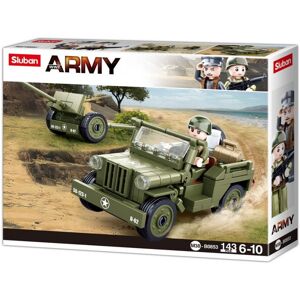 Army WWII : Jeep alliée emblématique 143 pcs - Sluban - Publicité Army WWII : Jeep alliée emblématique 143 pcs - Sluban - Publicité