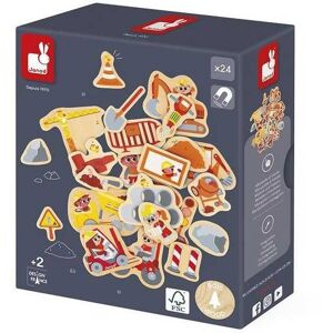 Set de jouets magnétiques Janod - Machines de construction, 24 pcs, 2+ ans - Publicité Set de jouets magnétiques Janod - Machines de construction, 24 pcs, 2+ ans - Publicité