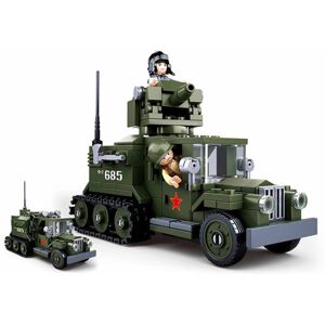 WWII : Armée Alliée-Half Track K 2In1 470 pcs - Sluban - Publicité WWII : Armée Alliée-Half Track K 2In1 470 pcs - Sluban - Publicité