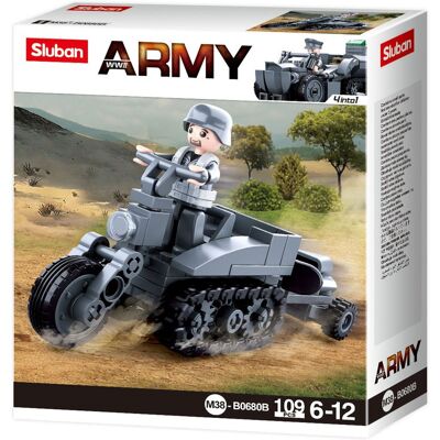 Army WWII : Motochenille allemand 109 pcs - Sluban - Publicité Army WWII : Motochenille allemand 109 pcs - Sluban - Publicité