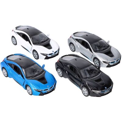 Voiture BMW i8 en métal rétrofriction 1/36° - Goki - Publicité Voiture BMW i8 en métal rétrofriction 1/36° - Goki - Publicité