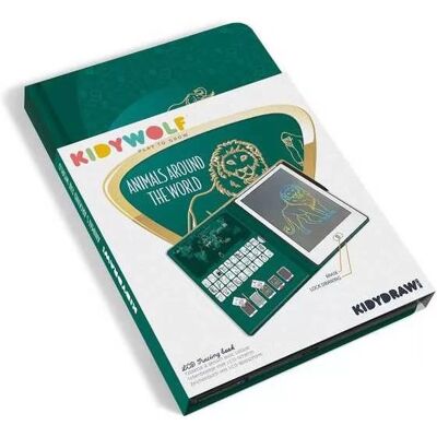 KIDYWOLF Kidydraw mini tablette de dessin - Animaux du monde - Publicité KIDYWOLF Kidydraw mini tablette de dessin - Animaux du monde - Publicité