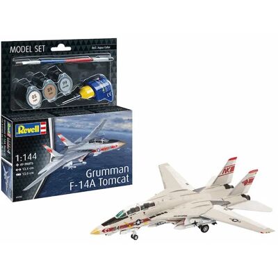 Maquette GRUMMAN F-14A Tomcat Avion de combat Level 4 échelle 1:144 - Revell - Publicité Maquette GRUMMAN F-14A Tomcat Avion de combat Level 4 échelle 1:144 - Revell - Publicité