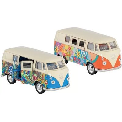Volkswagen T1 (1963), Bus à rétrofriction en métal - Goki - Publicité Volkswagen T1 (1963), Bus à rétrofriction en métal - Goki - Publicité