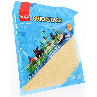 Plaque de base sable 25,6 x 25,6 cm - Sluban - Publicité Plaque de base sable 25,6 x 25,6 cm - Sluban - Publicité