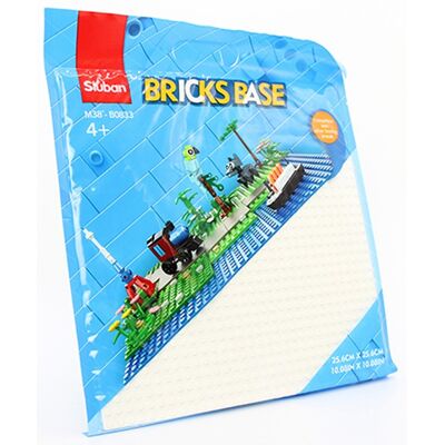 Plaque de base blanc 25,6 x 25,6 cm - Sluban - Publicité Plaque de base blanc 25,6 x 25,6 cm - Sluban - Publicité