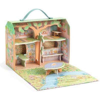 Maison des bois de Sylvia & fox Tinyly Djeco - Maison Miniature avec Scène Nature - Publicité Maison des bois de Sylvia & fox Tinyly Djeco - Maison Miniature avec Scène Nature - Publicité