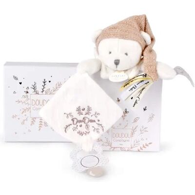 Collection Anniversaire : Ours en peluche Rose attache-sucette 20 cm - Doudou et compagnie - Publicité Collection Anniversaire : Ours en peluche Rose attache-sucette 20 cm - Doudou et compagnie - Publicité
