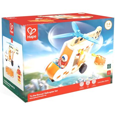 Hélicoptère en bois "To the Rescue" - Hape - Publicité Hélicoptère en bois "To the Rescue" - Hape - Publicité