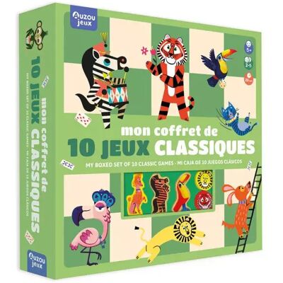 Mon coffret de 10 jeux classiques - Auzou - Publicité Mon coffret de 10 jeux classiques - Auzou - Publicité