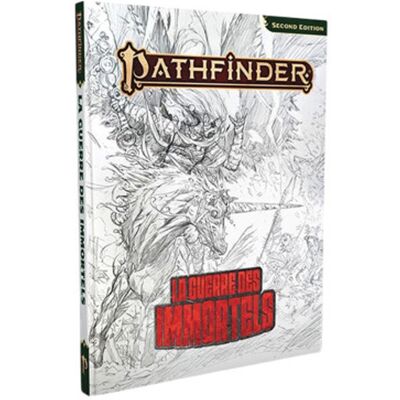 Black Book Editions Pathfinder 2 - La Guerre des immortels (couverture croquis) - Publicité Black Book Editions Pathfinder 2 - La Guerre des immortels (couverture croquis) - Publicité