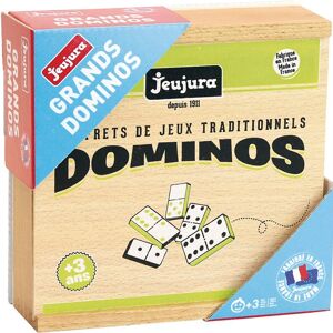 Jeu de grands Dominos en bois avec Coffret bois - Jeujura - Publicité Jeu de grands Dominos en bois avec Coffret bois - Jeujura - Publicité