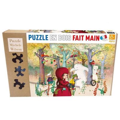 Michèle Wilson - Puzzle en bois 24 pièces Rencontre en forêt - Publicité Michèle Wilson - Puzzle en bois 24 pièces Rencontre en forêt - Publicité