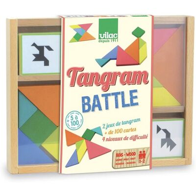 Tangram en Bois Vilac - Jaune - 20x20x3 cm - Jeu - Publicité Tangram en Bois Vilac - Jaune - 20x20x3 cm - Jeu - Publicité