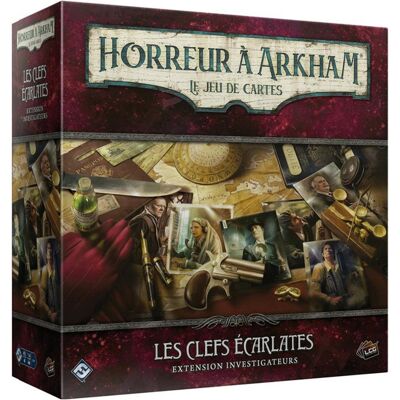 Fantasy Flight Games Horreur à Arkham JCE : Les Clefs Écarlates (Investigateurs) - Publicité Fantasy Flight Games Horreur à Arkham JCE : Les Clefs Écarlates (Investigateurs) - Publicité