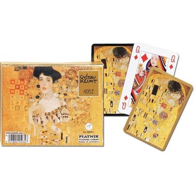 Piatnik Klimt Adela - 2 Paquets de Cartes - Publicité Piatnik Klimt Adela - 2 Paquets de Cartes - Publicité