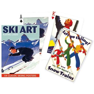 Piatnik Jeu de cartes Skiart - Publicité Piatnik Jeu de cartes Skiart - Publicité