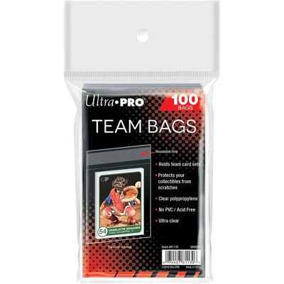 Ultra.PRO Ultra PRO Paquet 100 Team Bags - Publicité Ultra.PRO Ultra PRO Paquet 100 Team Bags - Publicité