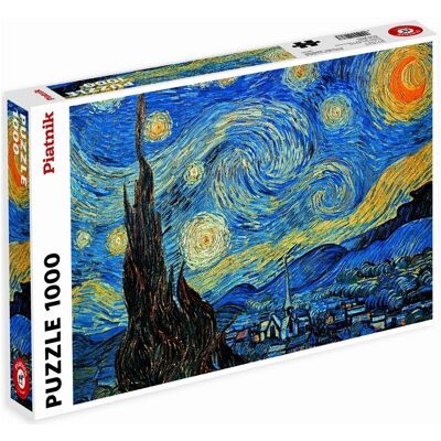 Piatnik Van Gogh Nuit Étoilée Puzzle - 1000 Pièces - Publicité Piatnik Van Gogh Nuit Étoilée Puzzle - 1000 Pièces - Publicité