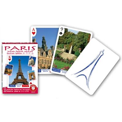 Piatnik Jeu de 55 cartes Paris - Publicité Piatnik Jeu de 55 cartes Paris - Publicité