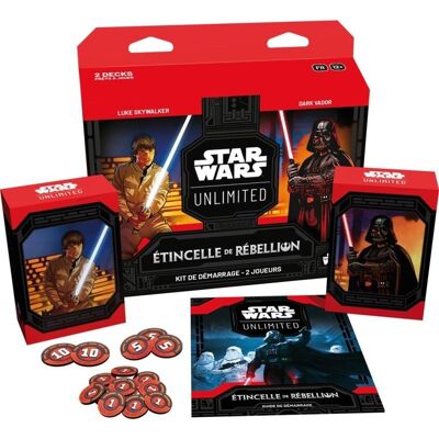 Fantasy Flight Games Star Wars : Unlimited Kit Étincelle de Rébellion - Publicité Fantasy Flight Games Star Wars : Unlimited Kit Étincelle de Rébellion - Publicité