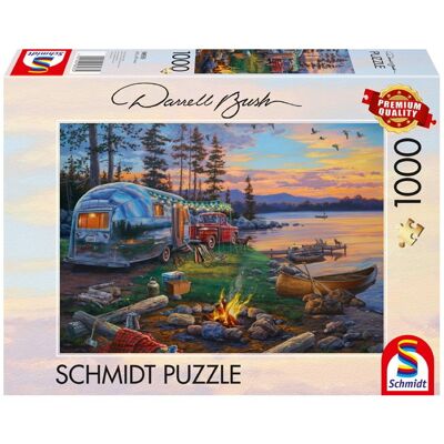 Puzzle 1000 pcs Place de camping idyllique - Puzzles Schmidt - Publicité Puzzle 1000 pcs Place de camping idyllique - Puzzles Schmidt - Publicité