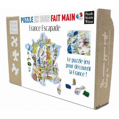 Puzzle Bois 36 pcs France Escapade - Puzzle Michèle Wilson - Publicité Puzzle Bois 36 pcs France Escapade - Puzzle Michèle Wilson - Publicité