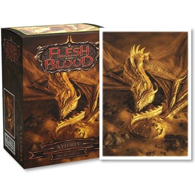 100 Flesh & Blood Matte Art Sleeves Kyloria Dragon Shield - Publicité 100 Flesh & Blood Matte Art Sleeves Kyloria Dragon Shield - Publicité