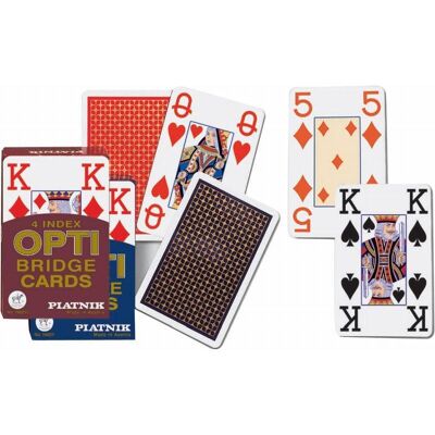 Piatnik OPTI Bridge - Jeux de 55 cartes - 4 Index XXL - Publicité Piatnik OPTI Bridge - Jeux de 55 cartes - 4 Index XXL - Publicité