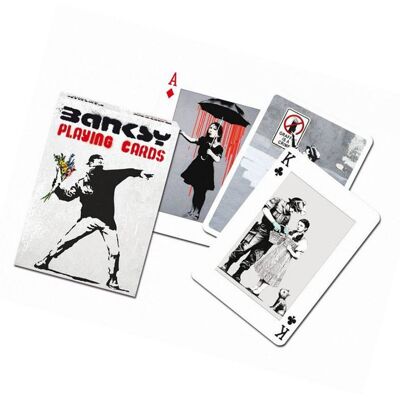Piatnik Banksy Cartes - Art Urbain Collectible - Publicité Piatnik Banksy Cartes - Art Urbain Collectible - Publicité