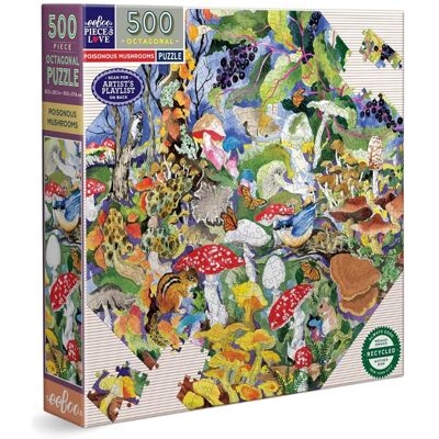 Puzzle 500 pcs Poisonous Mushrooms - Eeboo - Publicité Puzzle 500 pcs Poisonous Mushrooms - Eeboo - Publicité