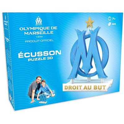 Megableu Puzzle 3D 44 pcs Écusson Olympique de Marseille - Publicité Megableu Puzzle 3D 44 pcs Écusson Olympique de Marseille - Publicité