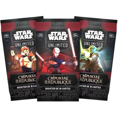 Fantasy Flight Games Booster à l'unité Crépuscule de la République - Star Wars Unlimited - Publicité Fantasy Flight Games Booster à l'unité Crépuscule de la République - Star Wars Unlimited - Publicité