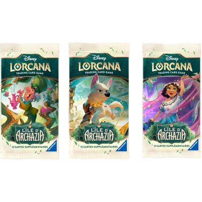 Disney Lorcana TCG - Chapitre 7 L'ïle d'Archazia : Booster à l'unité FR - Publicité Disney Lorcana TCG - Chapitre 7 L'ïle d'Archazia : Booster à l'unité FR - Publicité