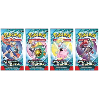 Pokémon : Booster à l'unité EV09 Aventures Ensemble - Publicité Pokémon : Booster à l'unité EV09 Aventures Ensemble - Publicité
